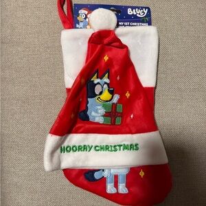 NAT Bluey my first Christmas hat and Stocking set